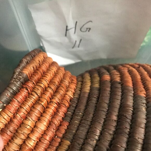 Vintage NATIVE AMERICAN Olla Basket Handwoven Southwestern Decor 12 X 9 U.S. - Picture 8 of 8